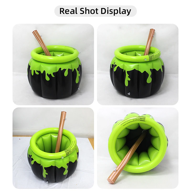 

Halloween Large PVC Inflatable Ice Bucket Beverage Holders Drinks Cooler Container Picnic BBQ Summer Party Holiday Horror Decor