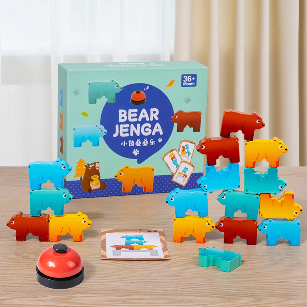 Pequeno urso empilhamento brinquedo, Brinquedos interativos pai-filho, Quarto casa