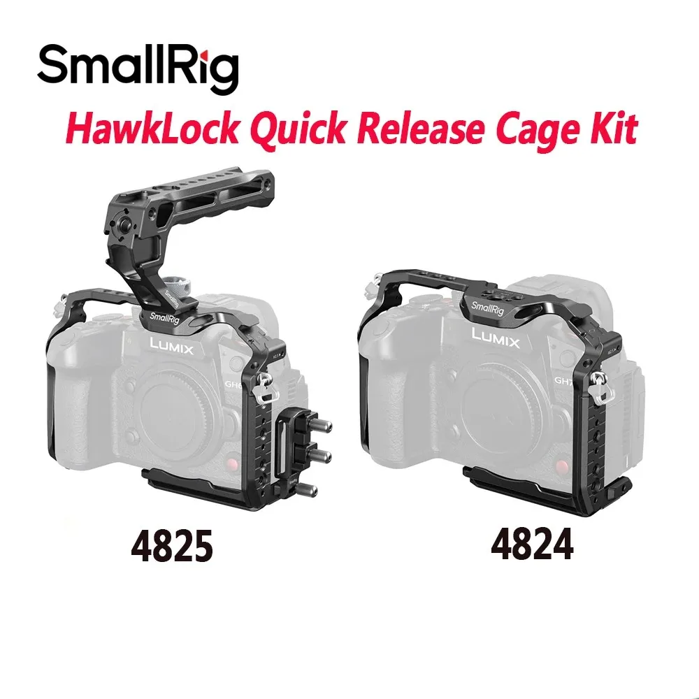 

SmallRig HawkLock Quick Release Camera Cage Kit For Panasonic LUMIX GH7/GH6 Cameras Arca-Swiss for DJI and Tripod 4824/4825