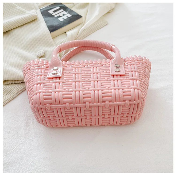 Luxury Woven Basket Bag Silicione Women's Handbags High Quality Shoulder Crossbody Bags for Women 2025 Small Tote Clutch