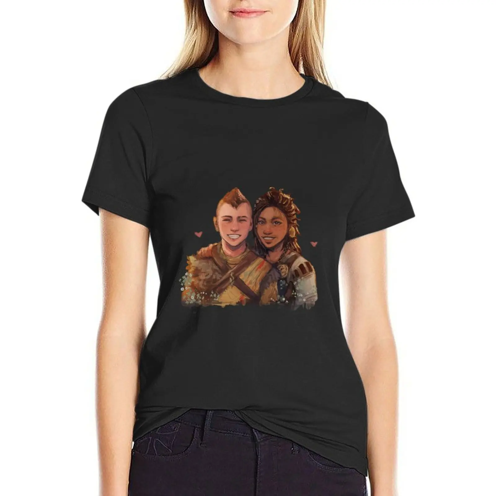 

Atreus and Angrboda T-Shirt summer clothes sweat anime funny tshirts woman