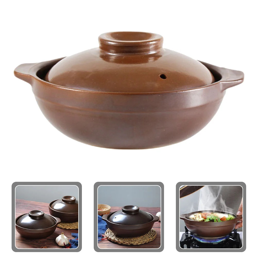 

Casserole Dish Heat Resistant Ceramic Cookware for Braised Chicken Rice Soup Noodles Home Cooking Pot Soup Pot