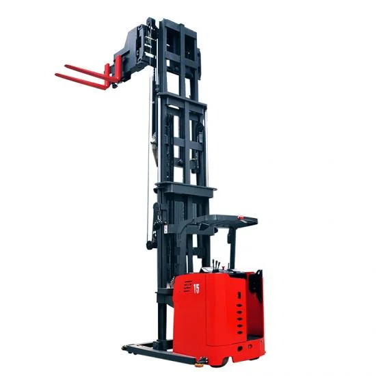 3 Way Forklift 1ton 1.5 Ton 6M -12M  Electric 3 Way Pallet Stacker VNA Forklift with AGV System  Optional Lithium Battery