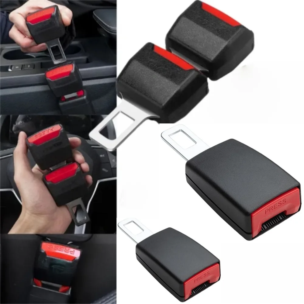 Boucle de ceinture de sécurité universelle en ABS et métal, confortable, sûre et réglable, accessoire d'extension pour augmenter la longueur de la ceinture de sécurité de voiture