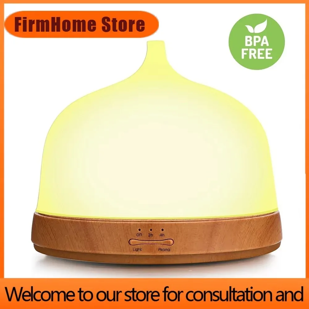 FirmHome StoreUltrasonic Aroma Diffuser Aromatherapy Wood Fragrance Oil Air Humidifier 200ml Atomizer 7 LED Colors For Bedroom O