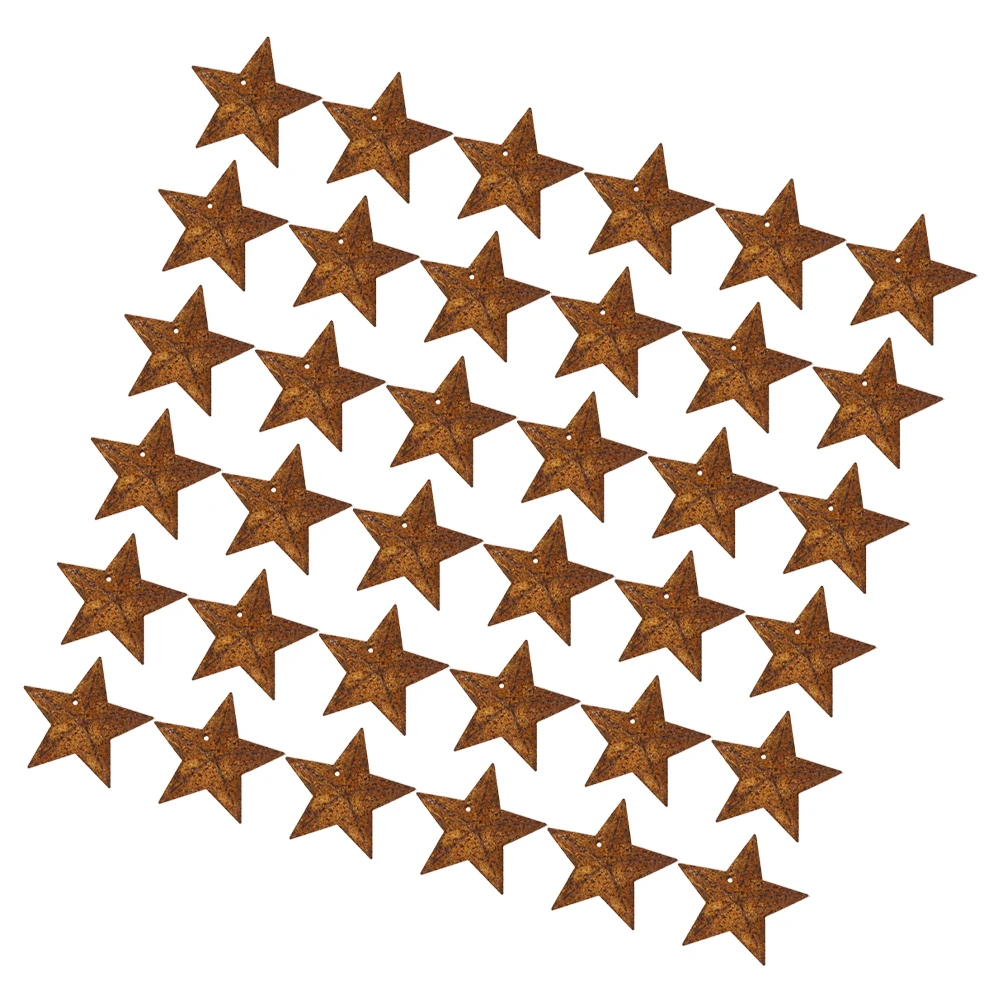 

36 pcs Five-pointed Pendant Christmas Ornaments Farmhouse Tree Decor Xmas Rustic Holiday Supplies