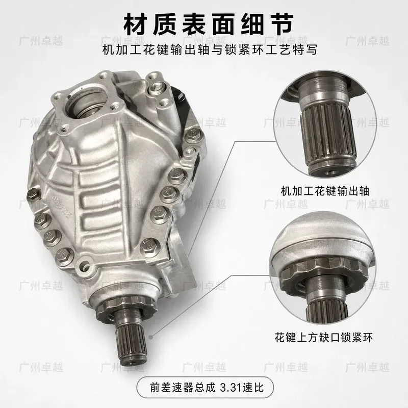 For Range Rover L405 Range Rover Sport L494 5.0 Petrol Front Differential Assembly 3.31 Speed Ratio