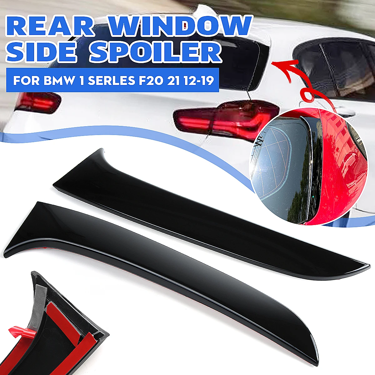 Divisor difusor de maletero de coche, alerón Canard para ventana lateral trasera para BMW 1 Series F20 F21 116d 120i 118i M135i 2012-2019