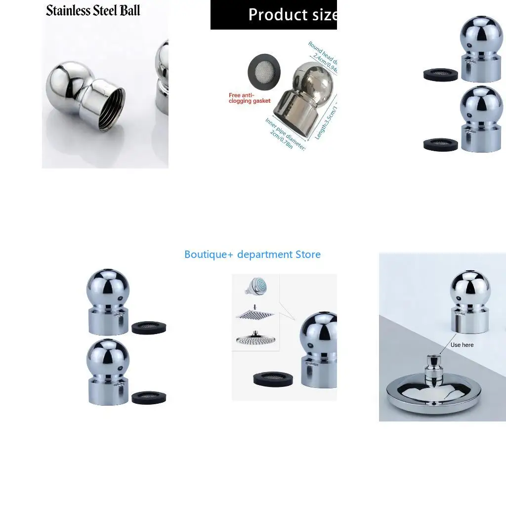 E1PD 2Pcs Swivels Connectors Metal Universal Rotation Ball Joint for Flexible Adjust