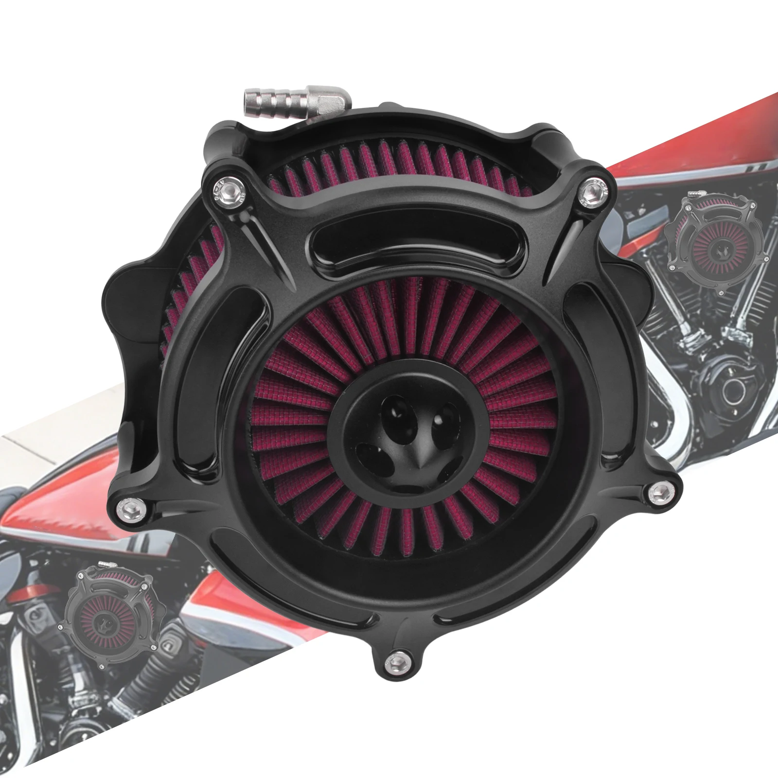 Motorcycle High Flow Air Filter Intake Cleaner Fit For Harley Softail FXBB FXBR FLFB 2025 Touring CVO FLTRXSE FLHXSE 2023-2025