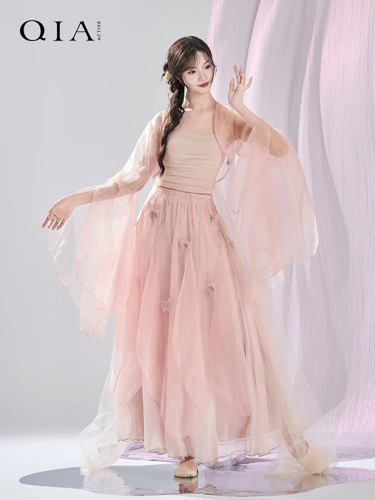 

Classical Dance Perform Costume Muslin Chinese Style Hart And Tang Dynasties Clothing Stage Perform Drama Costume Woman Flowing