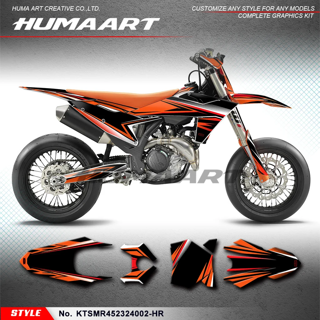

HUMAART Custom Graphics Sheet Wrap Design for KTM SMR 450 SMR 2023 2024, Decoration, KTSMR452324002-HR