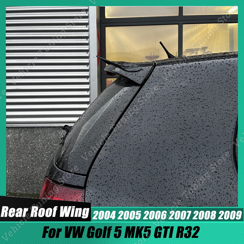 

Car Rear Roof Lip Spoiler For VW Golf 5 MK5 GTI R32 2004-2009 Rear Trunk Spoiler Wing Boot Lip Carbon Look High-quality Plastic