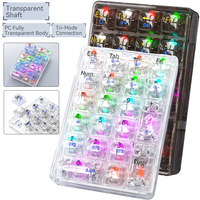 K21 Bluetooth Number Pad Mechanical Numeric Keypad Three-mode Transparent Accounting Numpad 500mAh Gaming Hot-swappable Keyboard