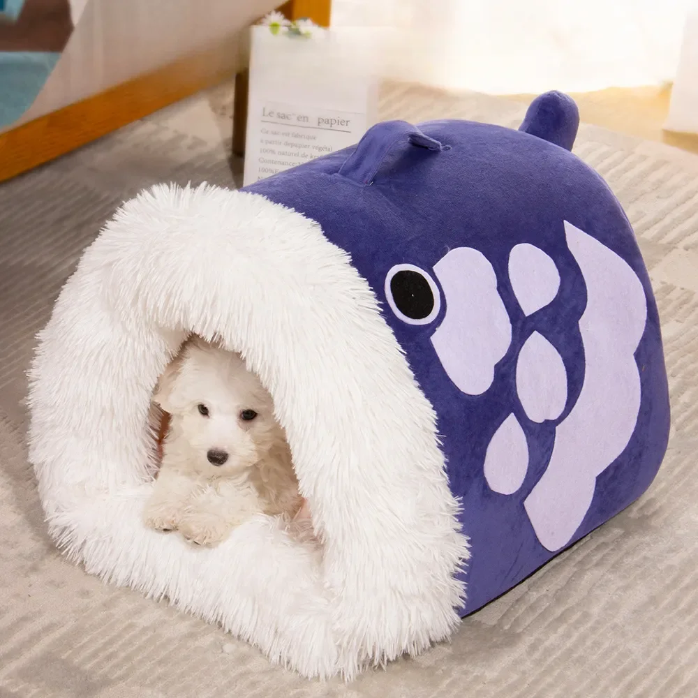 

NEW Pet Cat Nest Dog House for Small Dog Pet Supplies Warm Winter Cat Beds Plush Cat Villa Antislip Puppy Bed Sofa Dog Kennel