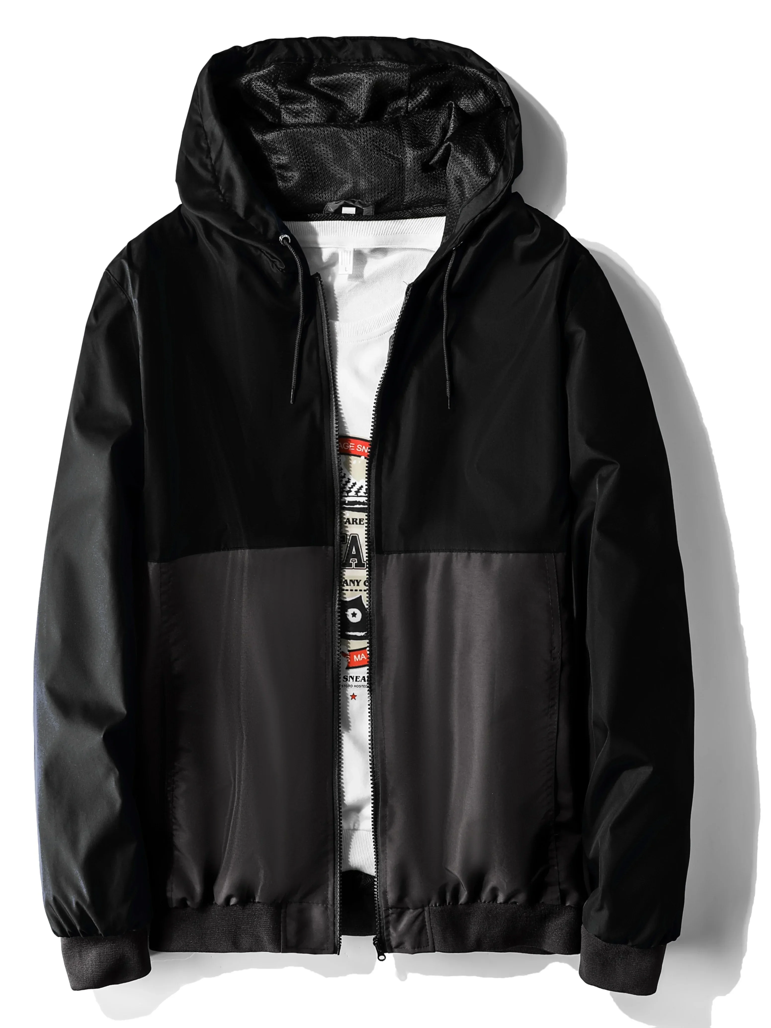 

Men's Light Windbreaker Jacket Fashion Golf Casual Zip Hooded Jacket