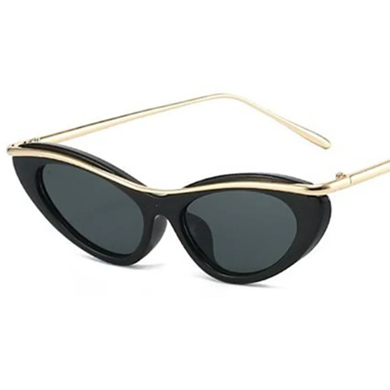 Fashion Sun Glasses Women Anti-UV Spectacles Conjoined Eyebrows Design Google Cat Eye Eyeglasses Ornamental Simplity Sunglasses