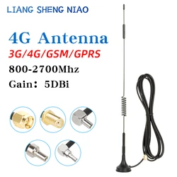 Antena de Comunicação Plug-In Macho, 5Dbi Gang, Interface SMA, TS9, CRC9, Sucker de Alto Ganho, 800-2700MHz, Sucção Magnética