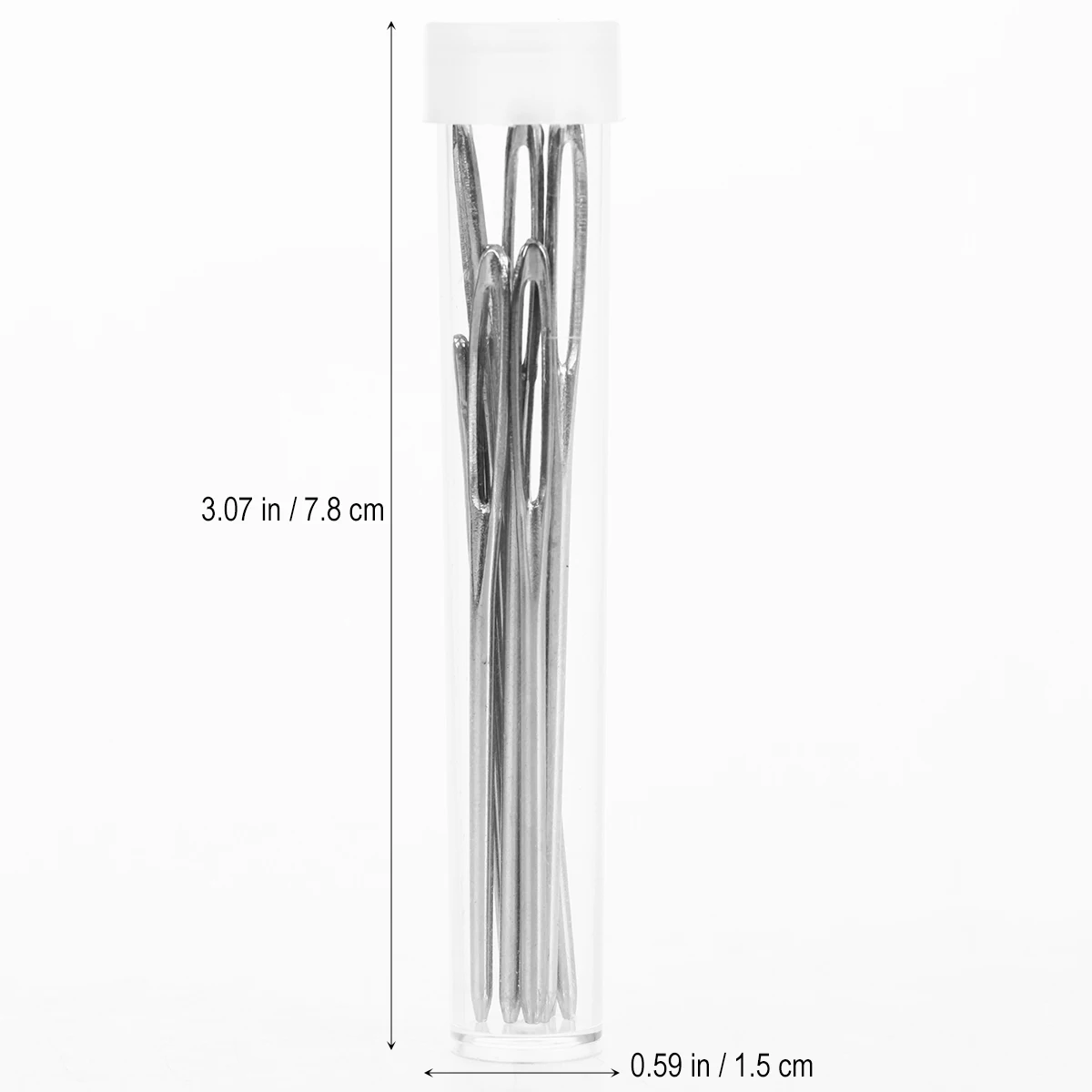 

9Pcs Blunt Needles Steel Yarn Knitting Sewing 5.3cm/6cm/7cm Silver -Lasting Cross