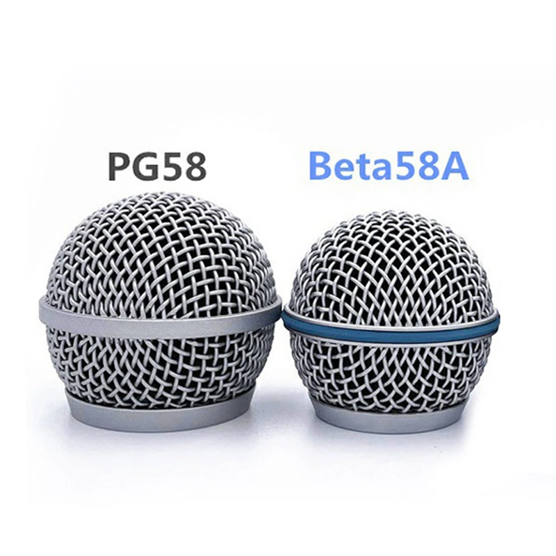 Microphone Grill Head Microphone Grille Ball Cover Parts Acc Replacement Metal Microphone Mesh Head DIY Parts For beta58a