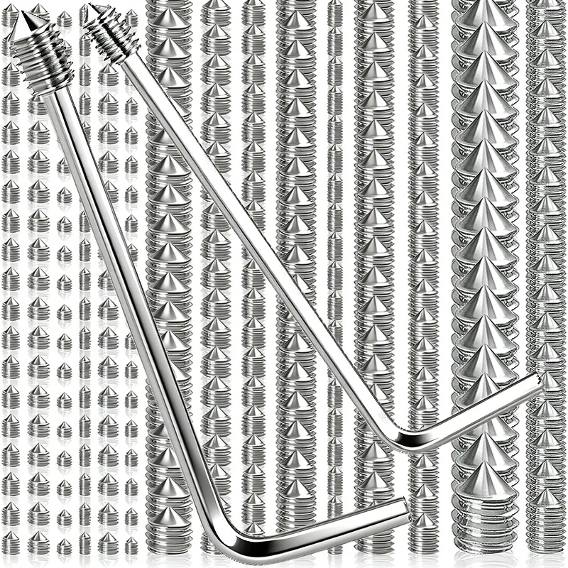 

200PCS Hex Sockets Set Screws 304 Stainless Steel Rust Resistant Multi Size M3 M8 Suitable Furnitured DIY Secure Fastening Kits