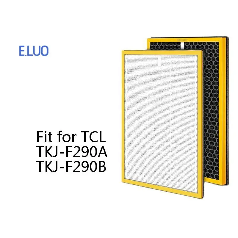 Fit for TCL air purifier filter TKJ-F290A/290B filter element HEPA set 260/280A/B Hepa 352*266*25mm Carbon 352*266*20mm