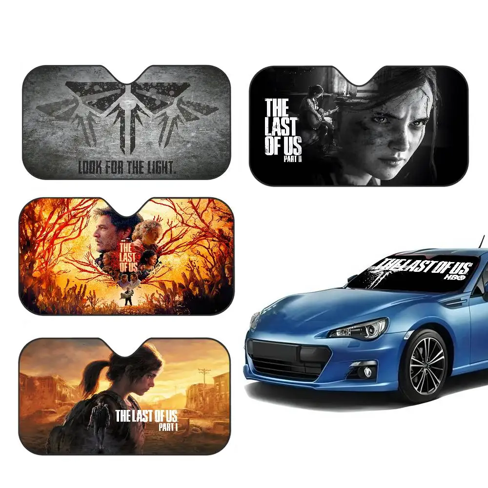 

The Last Of Us MOVIE Front Window Sunshade Black UV Protection Blackout Cloth Windshield Visor Auto Curtain Sunshade Gifts