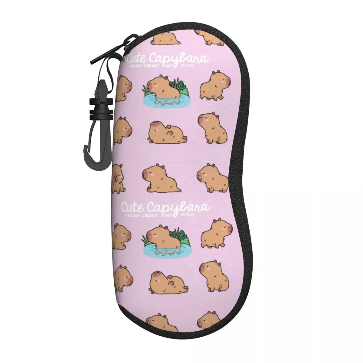 Custom Capybara Sunglasses Soft Case Neoprene Zipper Shell Eyeglass Case Protective Box For Glasses