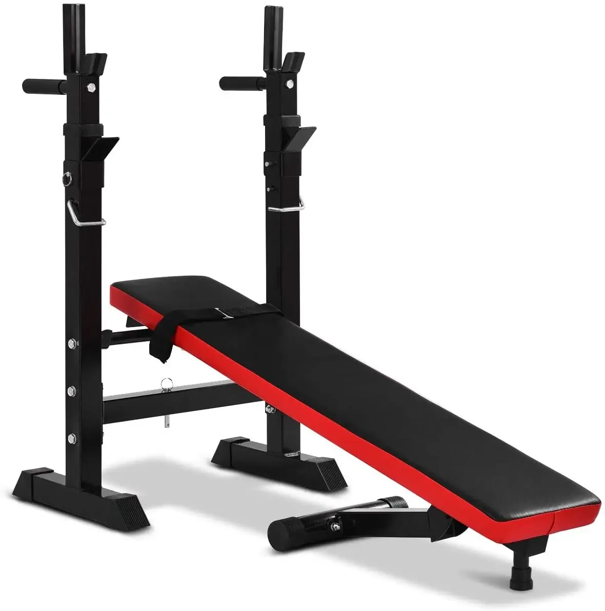 Adjustable Lifting Multi-function Gym Exercise Strength Workout Catches Bench Press Foldable Incline bench press with weights