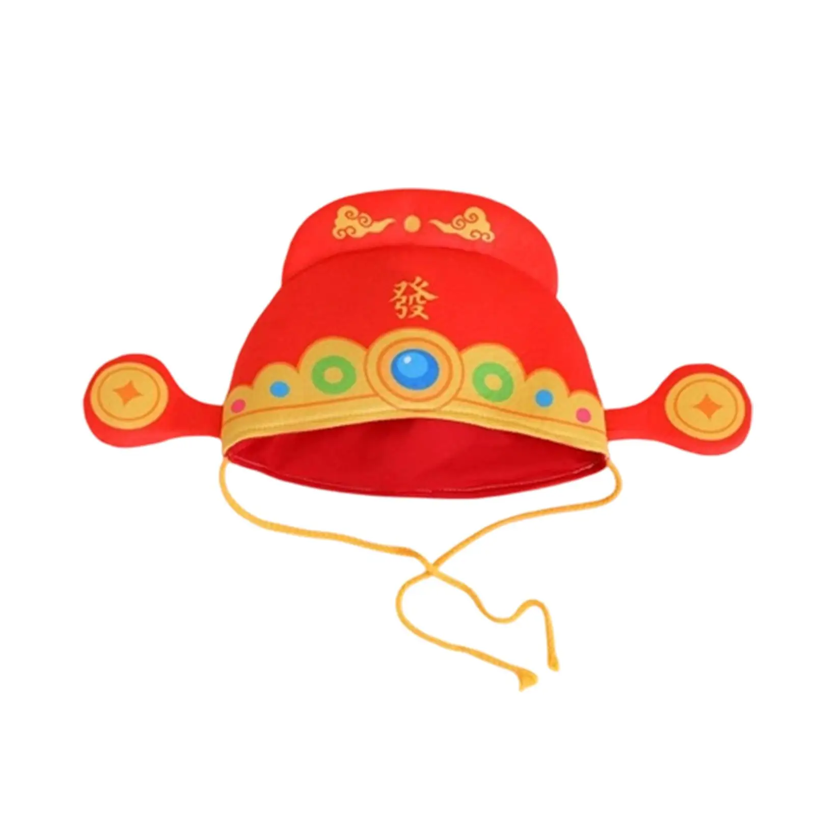 Новогодняя шляпа God of Wealth для мальчиков и девочек, реквизит для выступлений, головной убор, головной убор на весеннем фестивале, головной убор для ролевых игр