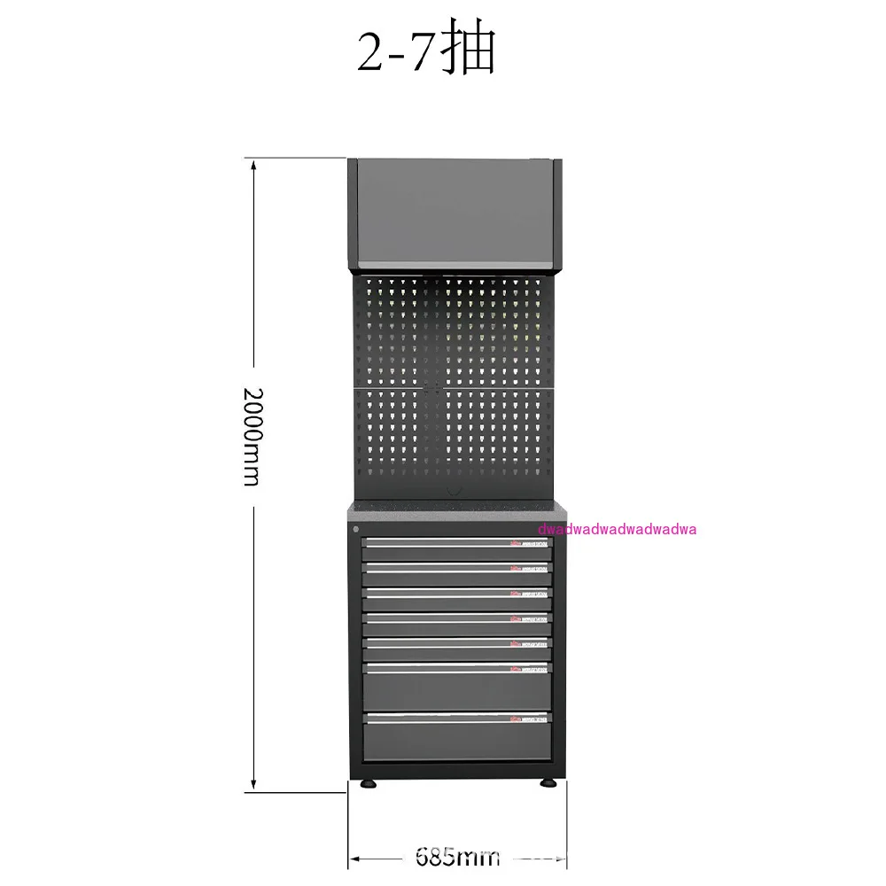 Three-station tool station, 7 pumping cabinets plus double door cabinets