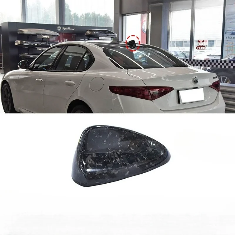 

For Alfa Giulia Stelvio Real Dry Carbon Fiber 20-21 Roof Shark Fin Antenna Automotive Exterior Decoration Modification Body Kit