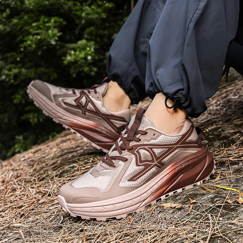 

New Men Sneakers Casual Fashion Hiking Shoes with Anti Slip Wear-resistant Breathable Running Shoes for Outdoor Leisure