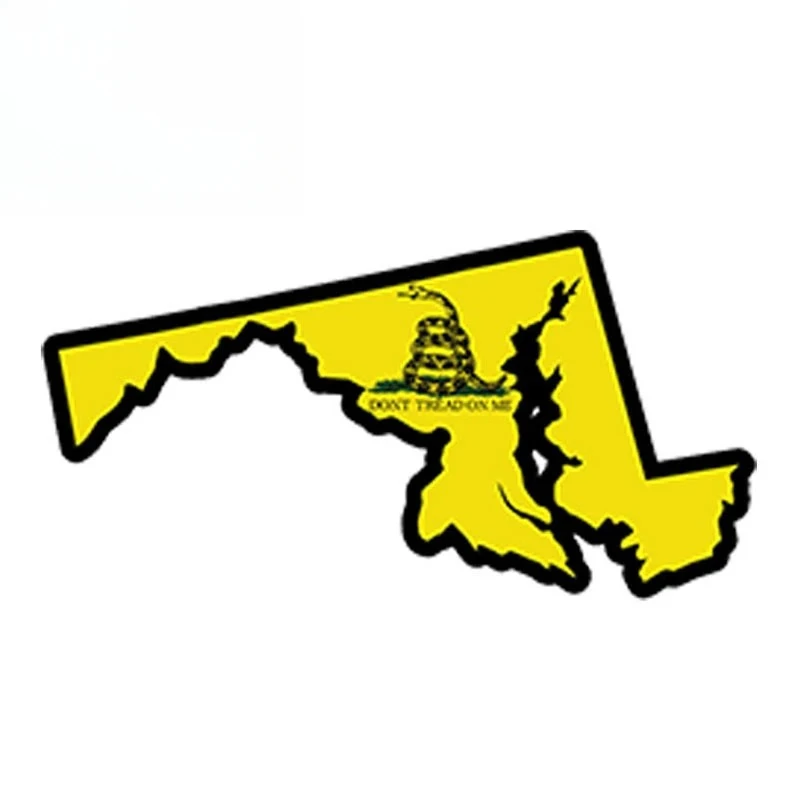 

13X7 см штат Мэриленд не наступайте на меня печатная виниловая наклейка Md водостойкая автомобильная наклейка ПВХ KK