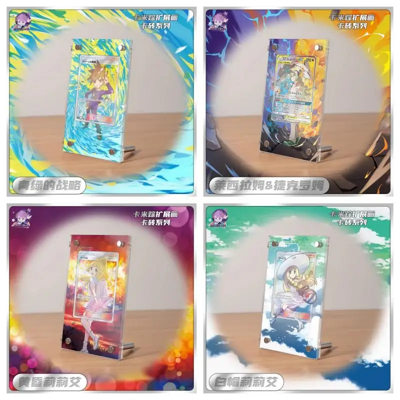Popular Pokemon Display Stand Mew Magikarp Akari Cynthia Miriam EX Acrylic Card Brick Photo Frame PTCG Gift Toy Not Include Card
