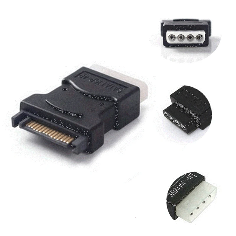 4 Pin Molex PC IDE Female To 15 Pin SATA Male Power Adapter Convertor Connector Cable Adapter