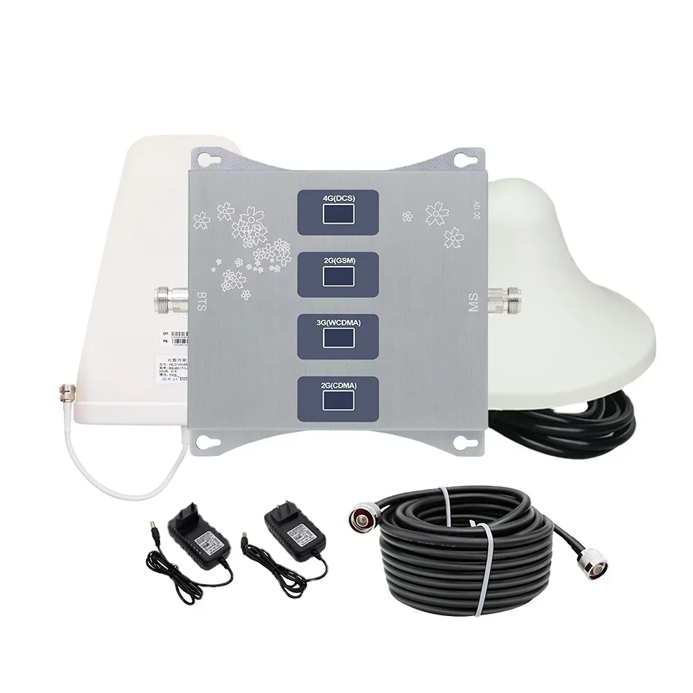 

B20 800 900 1800 2100 2600 MHz Four-Band Cellular Amplifier GSM Repeater Mobile Network Booster 2G 3G 4G Booster 4G Antenna