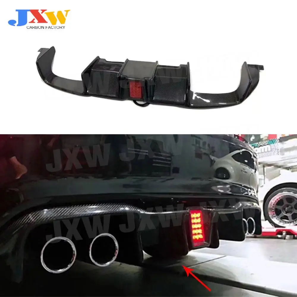 

Carbon Fiber Car Rear Bumper Lip Spoiler Diffuser With LED light For BMW M2 F87 2 Series Coupe 2016 2017 2018 FRP Body Kits