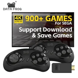 DATA FROG Console Wireless per videogiochi retrò a 16 bit per Sega Genesis Game Stick compatibile con HDMI 900 + gioco per SEGA/FC