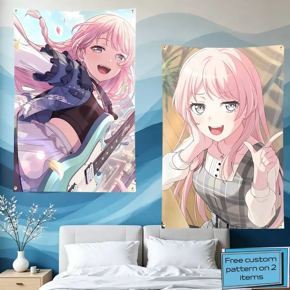 MyGo Anon C-Chihaya Official Art Flag Tapestry Banner for Bedroom Living Room Outdoor Camping Custom Supported