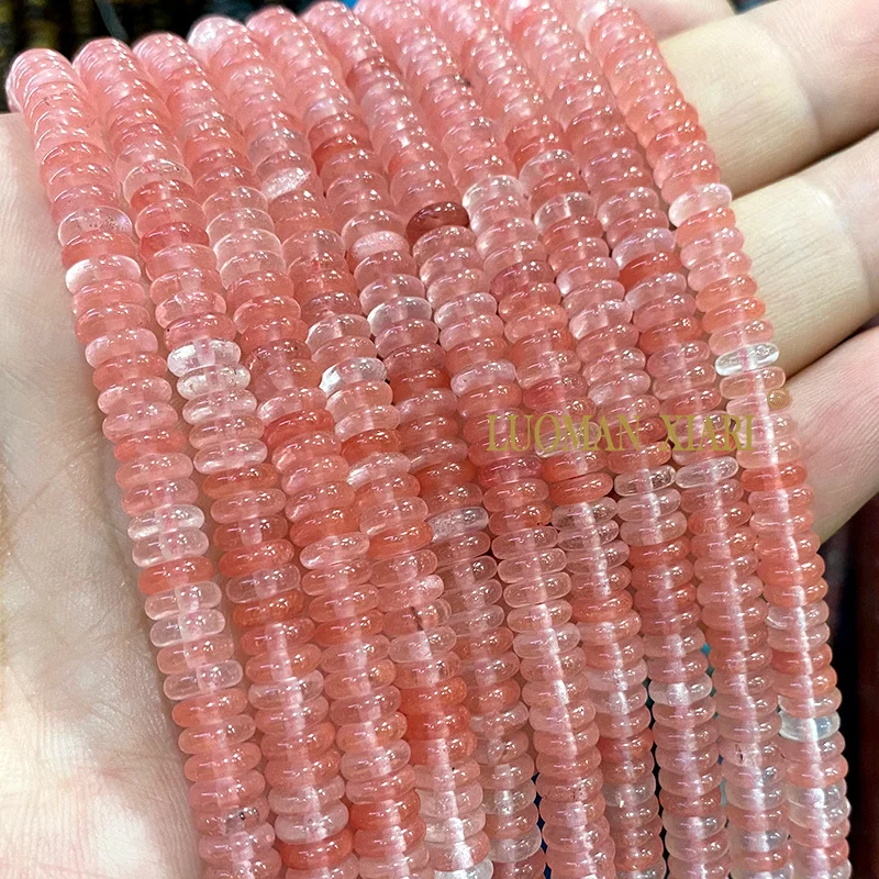 2x6MM Platte Ronde Natuursteen Kralen Labradoriet Agaat Jasper Turquoise Kristal voor Sieraden Maken Diy Armband Accessoires 15''