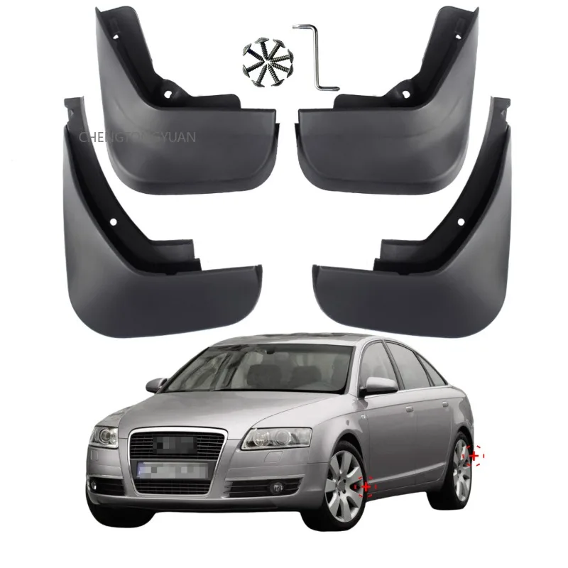 

For Audi A6 C6 Saloon/Avant MudFlaps Splash Guards Audi A6 C6 Mudguards 4pcs 2004-2010