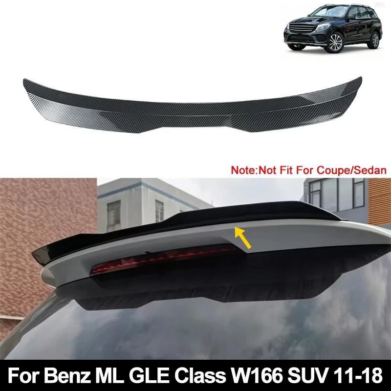 Rear Trunk Spoiler Roof Wing Racing Sport Splitter Exterior Part For Mercedes Benz ML GLE Class W166 SUV 2011-2018 2012 2013