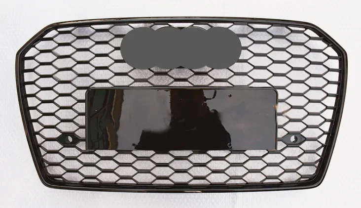 Automotive Parts Gloss Black Front Grille For Audi A6 C7.5 Facelift Honeycomb RS6 Radiator Grill 2016 2017 2018