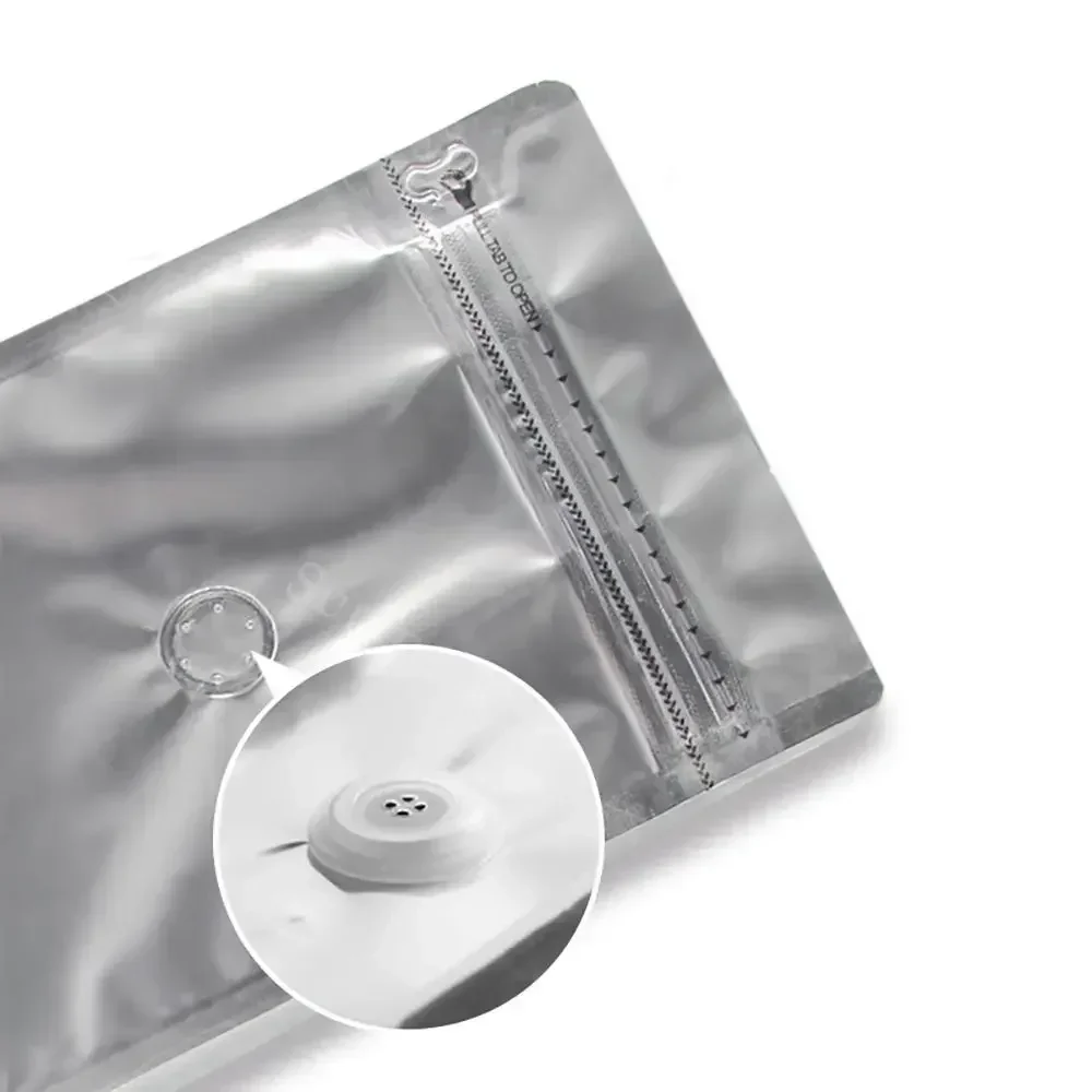 50PCS  Matt Silver 100g 250g 500g 1kg Flat Bottom Pouch Bags Morinaga Powder Tea Bags Coffee with Valve Food Storage Bag