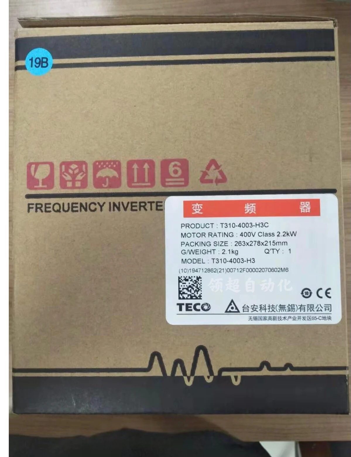 

TECO Dongyuan Inverter Taiwan Taian Inverter 5.5KW Three-phase 380V Universal T310-4008-H3C