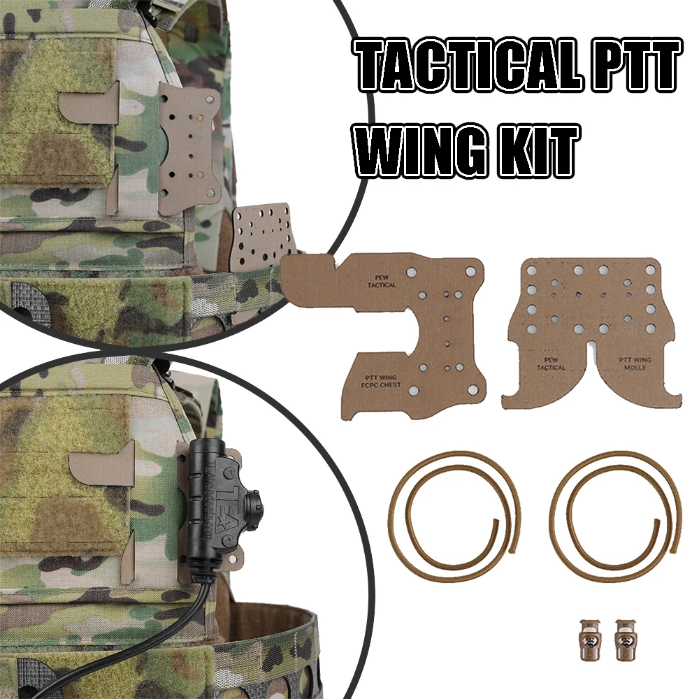 

Тактический монтажный комплект PTT WING KIT для жилета FCPC V5, совместимый с MPU5 PTT, InvisioV10, V20, V60, Atlantic Signal 21GC