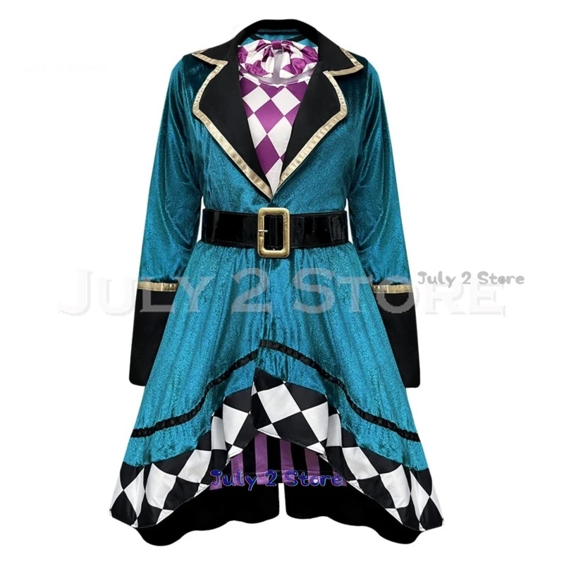 Circus Performance Costumes Women Cosplay Mad Hat Coat Pants Suit Tarrant Alice Hightopp Cosplay Halloween Party Fantasia Style