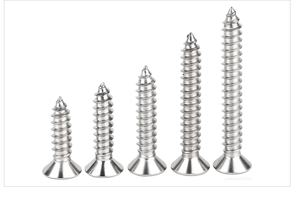 304 Edelstahl Phillips Senkkopf Selbstschneidende Schrauben, GB846 Kreuzschlitz-Blechschrauben ST2.2~ST5.5 – Detail 8