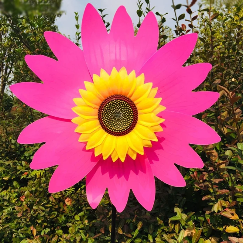 1pcs Sunflower Windmill Sunflower Lawn Pinwheels Wind Spinners Garden Party Pinwheel for Lawn & Garden